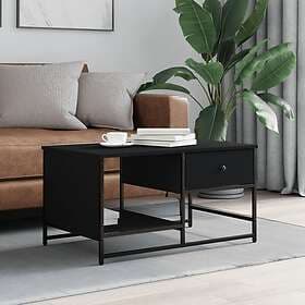 vidaXL Soffbord svart 85.5x51x45 cm konstruerat trä 835339