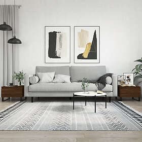 vidaXL Soffbord 2 st brun ek 50x46x35 cm konstruerat trä 830891