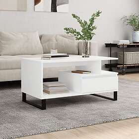 vidaXL Soffbord vit 90x49x45 cm konstruerat trä 831028