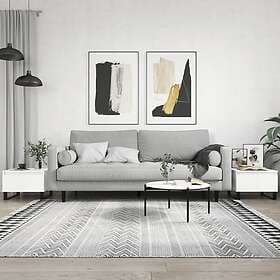 vidaXL Soffbord 2 st vit högglans 50x46x35 cm konstruerat trä 830881