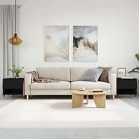 vidaXL Soffbord 2 st svart 50x46x50 cm konstruerat trä 830895