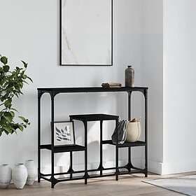 vidaXL Konsolbord svart 89.5x28x76 cm konstruerat trä 833383