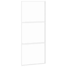 vidaXL Sliding Door vit 90x205 cm härdat glass och aluminium 155205