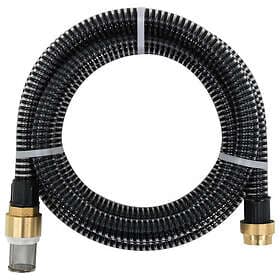 vidaXL Garden Hose Brass Black 1.1" 25m PVC