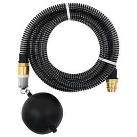 vidaXL Suction Hose with Fittings Brass Black 1.1" 7m PVC