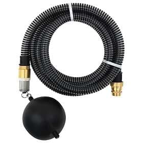vidaXL Suction Hose with Brass Fittings Black 5m PVC