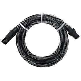 vidaXL Garden Hose with Fittings Brass Black 1" 4m PVC