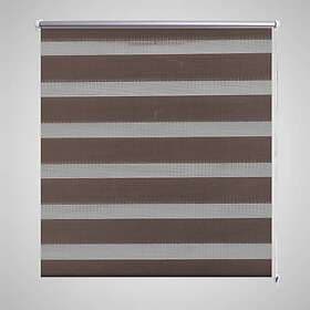 vidaXL Rullgardin randig brun 100 x 175 cm transparent 240213