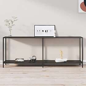 vidaXL Konsolbord svart 200x35x75.5 cm härdat glas 331707