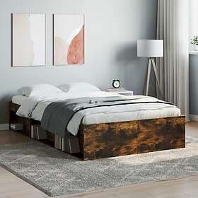 vidaXL Bed Frame rökfärgad ek 120x200 cm 3203856