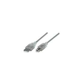 Manhattan 333405 USB-kabel 1.8 m USB 2.0 USB A USB B Sølv