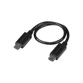 StarTech .com 8in Micro USB to Micro USB Cable Male to Male Micro USB OTG Cable 