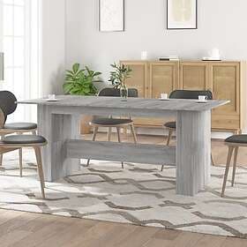 vidaXL Matbord grå sonoma 180x90x76 cm konstruerat trä 838193