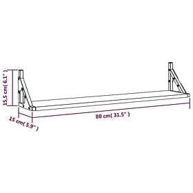vidaXL Wall Shelves 2 pcs Sonoma Oak 80x15x15.5 cm Engineered Wood 836329