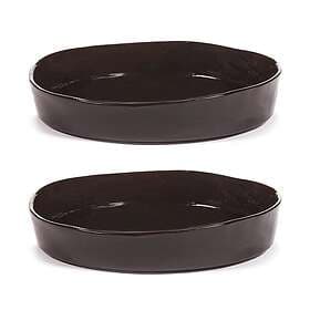 Serax La Mère deep Plate M Ø23 cm 2-pack Dark brown