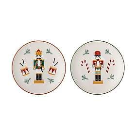 Bloomingville Jolly assiett Ø16 cm 2 delar Vit-röd