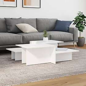 vidaXL Soffbord 2 st vit konstruerat trä 3216149