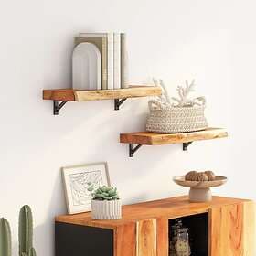 vidaXL Wall Shelf 60x30x3.8 cm Solid Acacia Uneven Edge 370284