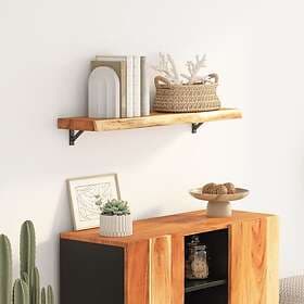 vidaXL Solid Acacia Wood Wall Shelf 70x20x2.5 cm Live Edge 370225