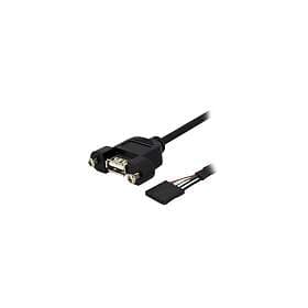 StarTech 3 ft Panel Mount USB A to Motherboard Header Cable F/F USB-intern till