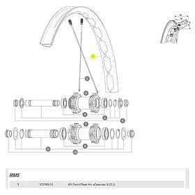 Mavic Deemax S 27.5´´ Front/rear Spokes Silver 27.5´´