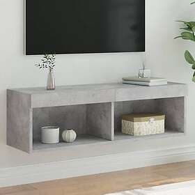 vidaXL TV Stand med LED-belysning betonggrå 100x30x30 cm 837161
