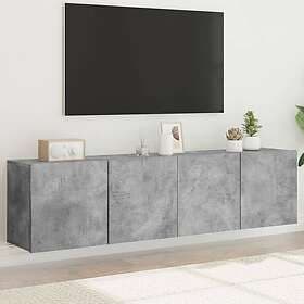 vidaXL Wall-mounted TV Stand 2 pcs concrete grey 80x30x41 cm 836959