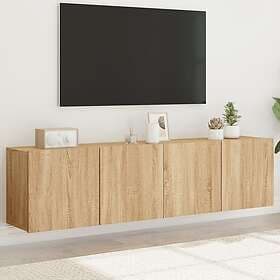 vidaXL Väggmonterad TV Stand 2 st sonoma-ek 80x30x41 cm 836957