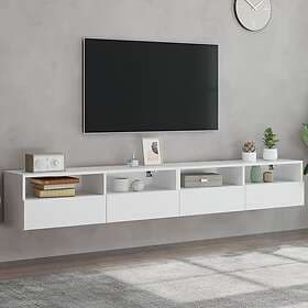 vidaXL TV Stand 2 pcs white 100x30x30 cm engineered wood 836883