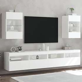 vidaXL TV Stand LED 2 pcs white 40x30x60.5 cm 837079