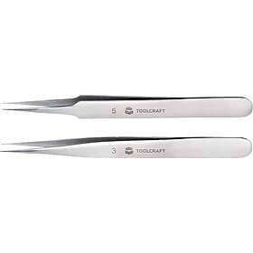 Toolcraft TO-5861034 Tweezer-set 2 delar Spets,