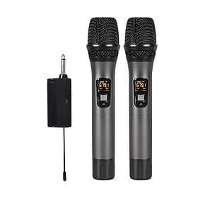 INF 2-pack Wireless Microphone Bluetooth Reverb with Android Port Cable Fle