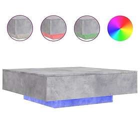 vidaXL Coffee Table 100x100x31 cm LED Concrete Grey 836605