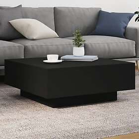 vidaXL Soffbord med LED svart 80x80x31 cm 836589