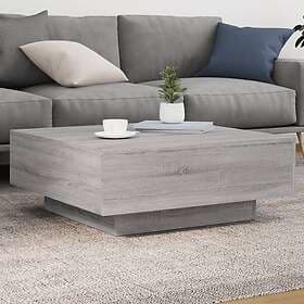 vidaXL Soffbord grå sonoma 80x80x31 cm konstruerat trä 836586