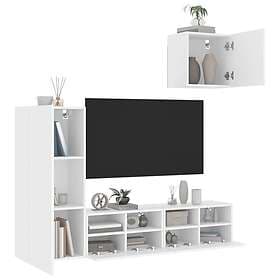 vidaXL TV Stand 4 delar vit konstruerat trä 3216500