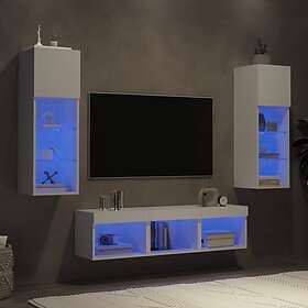 vidaXL TV Stand 5 delar LED vit konstruerat trä 3216597