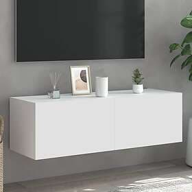 vidaXL TV Stand 100x35x31 cm White LED
