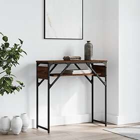 vidaXL Avlastningsbord med hylla brun ek 75x30x75 cm konstruerat trä 837801