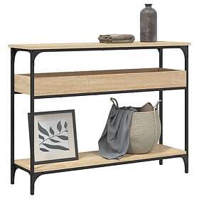 vidaXL Avlastningsbord med hylla sonoma-ek 100x29x75cm konstruerat trä 837718