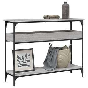 vidaXL Avlastningsbord med hylla grå sonoma 100x29x75 cm 837720
