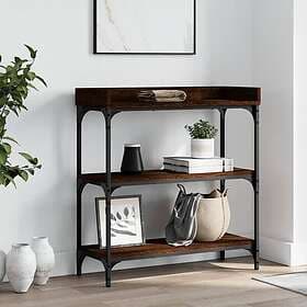 vidaXL Konsolbord med hyllor brun ek 75x30x80 cm 837816