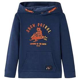vidaXL Barnhoodie blå melange och orange 140 12778
