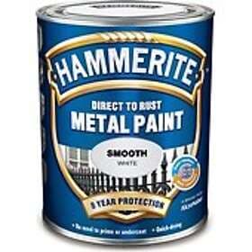 Hammerite Direct Smooth to Rust Finish Metal Paint 250ml White 5084863 SFW250 HM