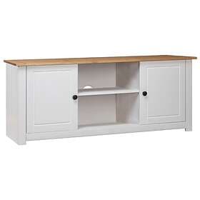 vidaXL TV Stand vit 120x40x50 cm massiv furu panama 282672
