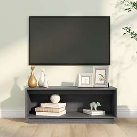 vidaXL TV Stand grå 90x35x35 cm massiv furu 813831