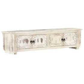vidaXL TV Stand vit 140x30x35 cm massivt mangoträ 286388