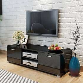 vidaXL TV Stand high gloss black 140x40.5x35 cm 243044