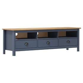 vidaXL TV Stand Hill grå 158x40x47 cm massiv furu 288929