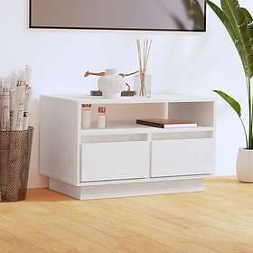 vidaXL TV Stand vit 60x35x37 cm massiv furu 813426